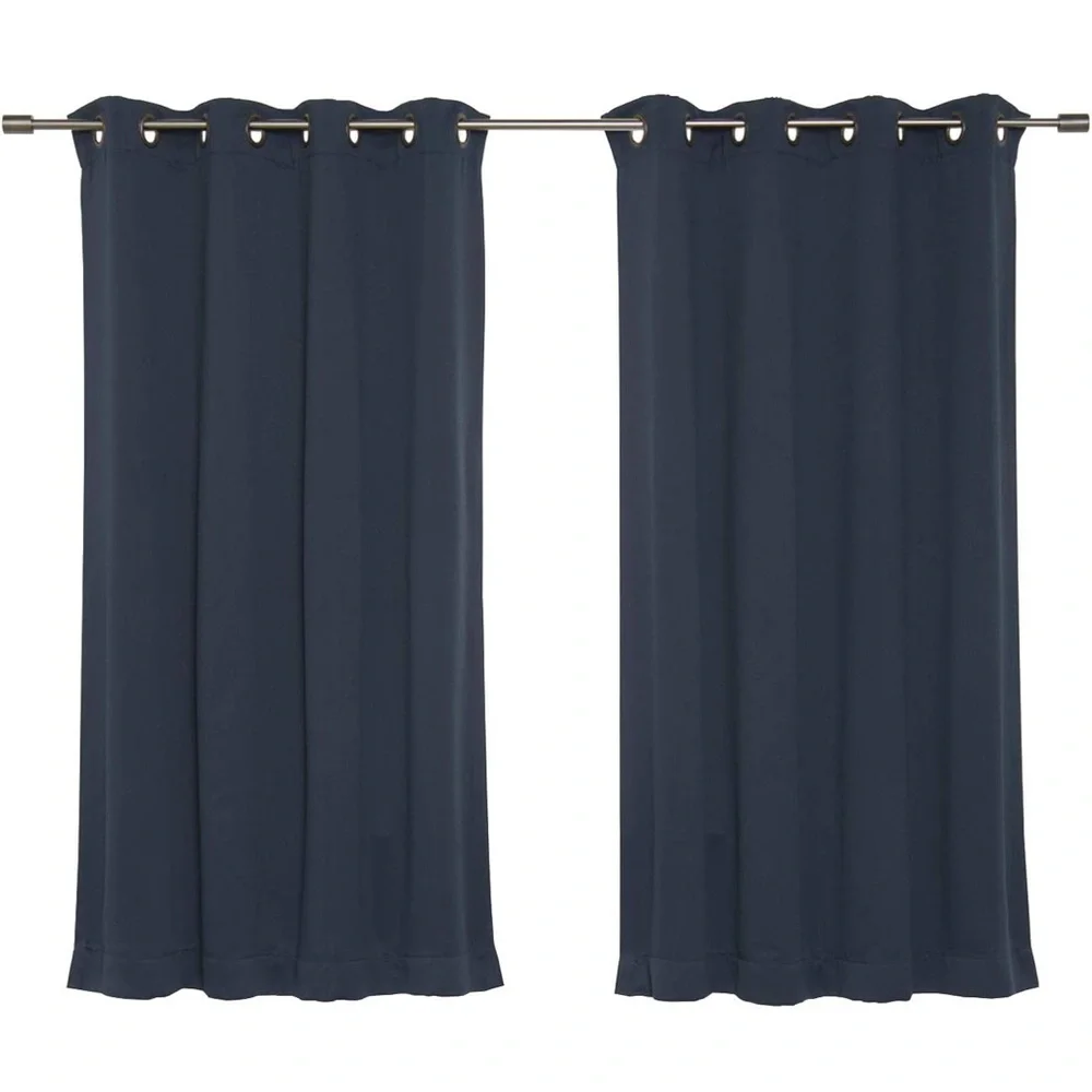 Elegant Navy Blue blackout Curtains (3 panels)